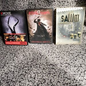 Horror DVD Lot — Jeepers Creepers, Saw III & Hollywood Hits Collection